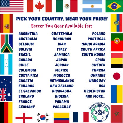 Pick Your Country Wear Your Pride Soccer Fan Gear