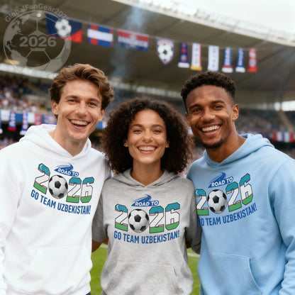 Road to 2026 Go Team Uzbekistan Fan Hoodie