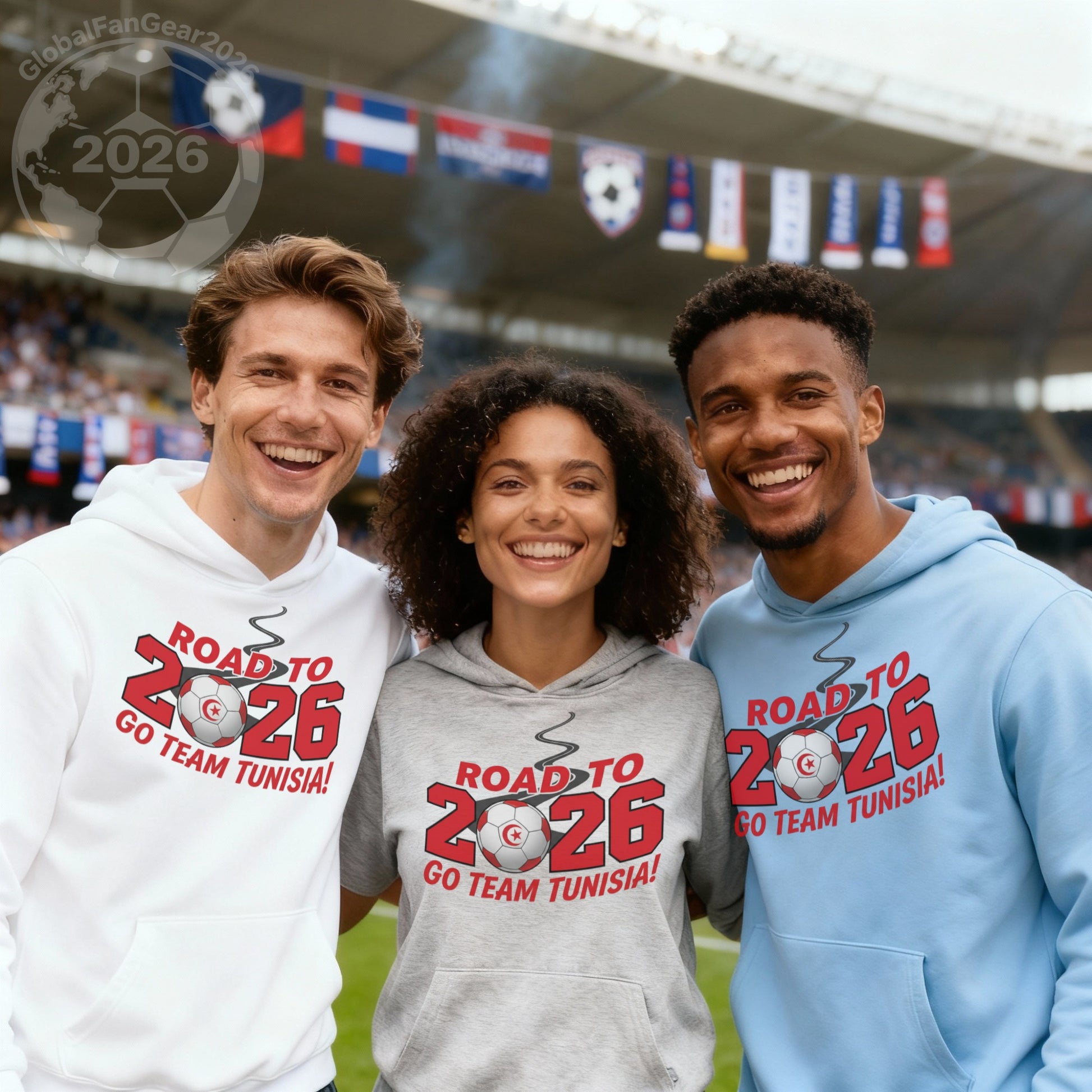 Fun Road to 2026 Go Team Tunisia Hoodie