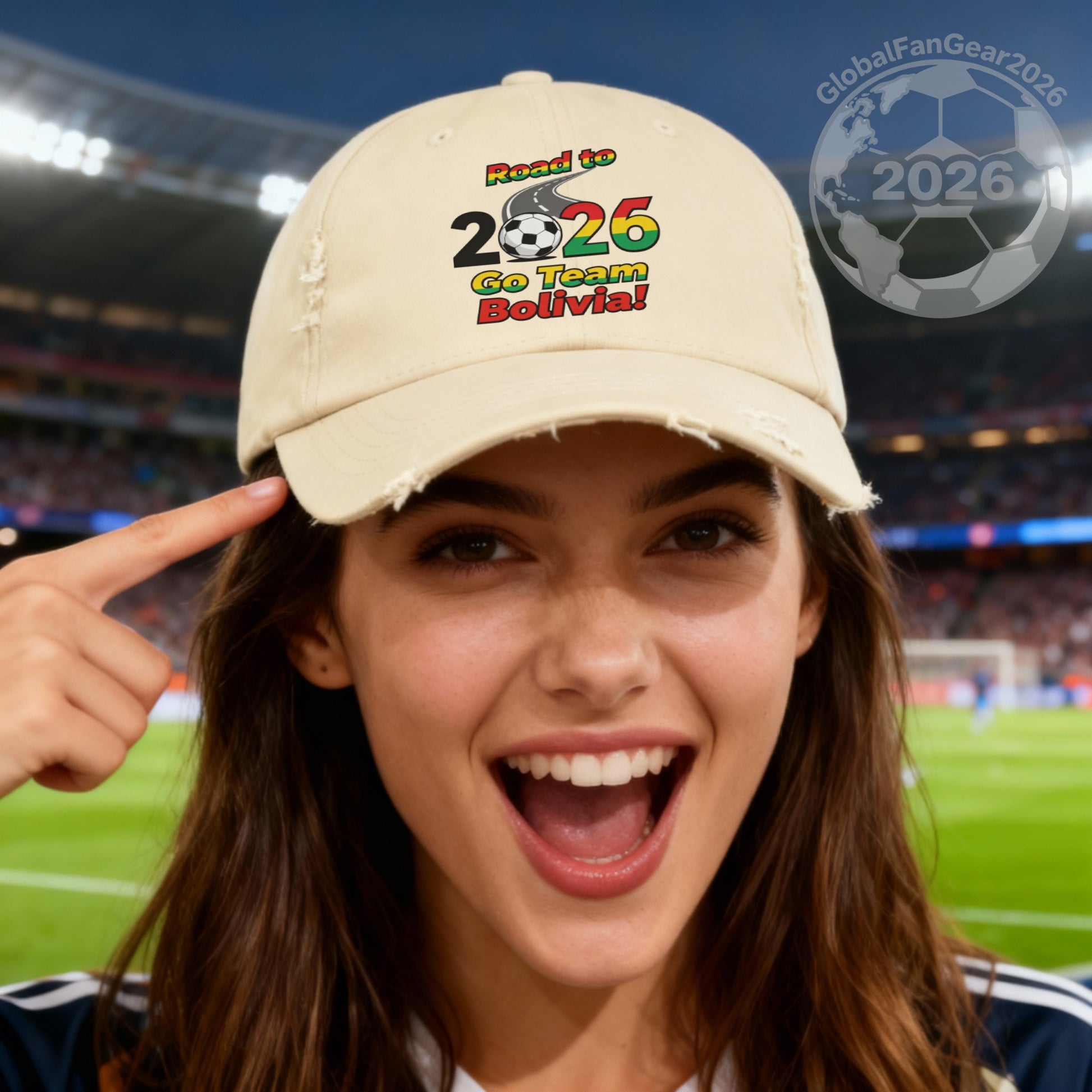 Road to 2026 Go Team Bolivia Distressed Cap