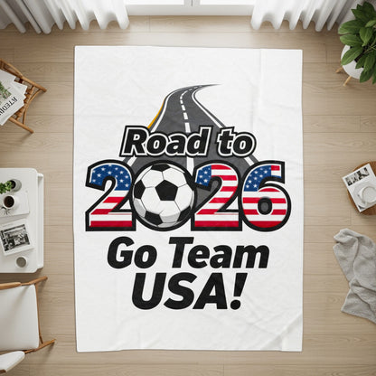 Road to 2026 Go Team USA soccer blanket