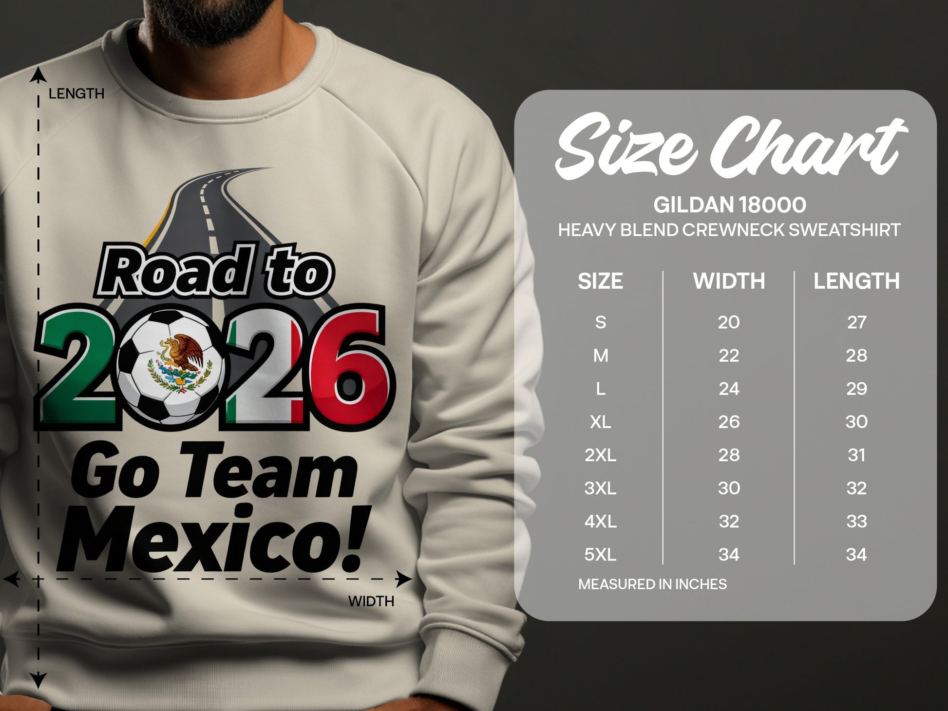Road to 2026 Go Team Mexico Heavy Blend Sweatshirt