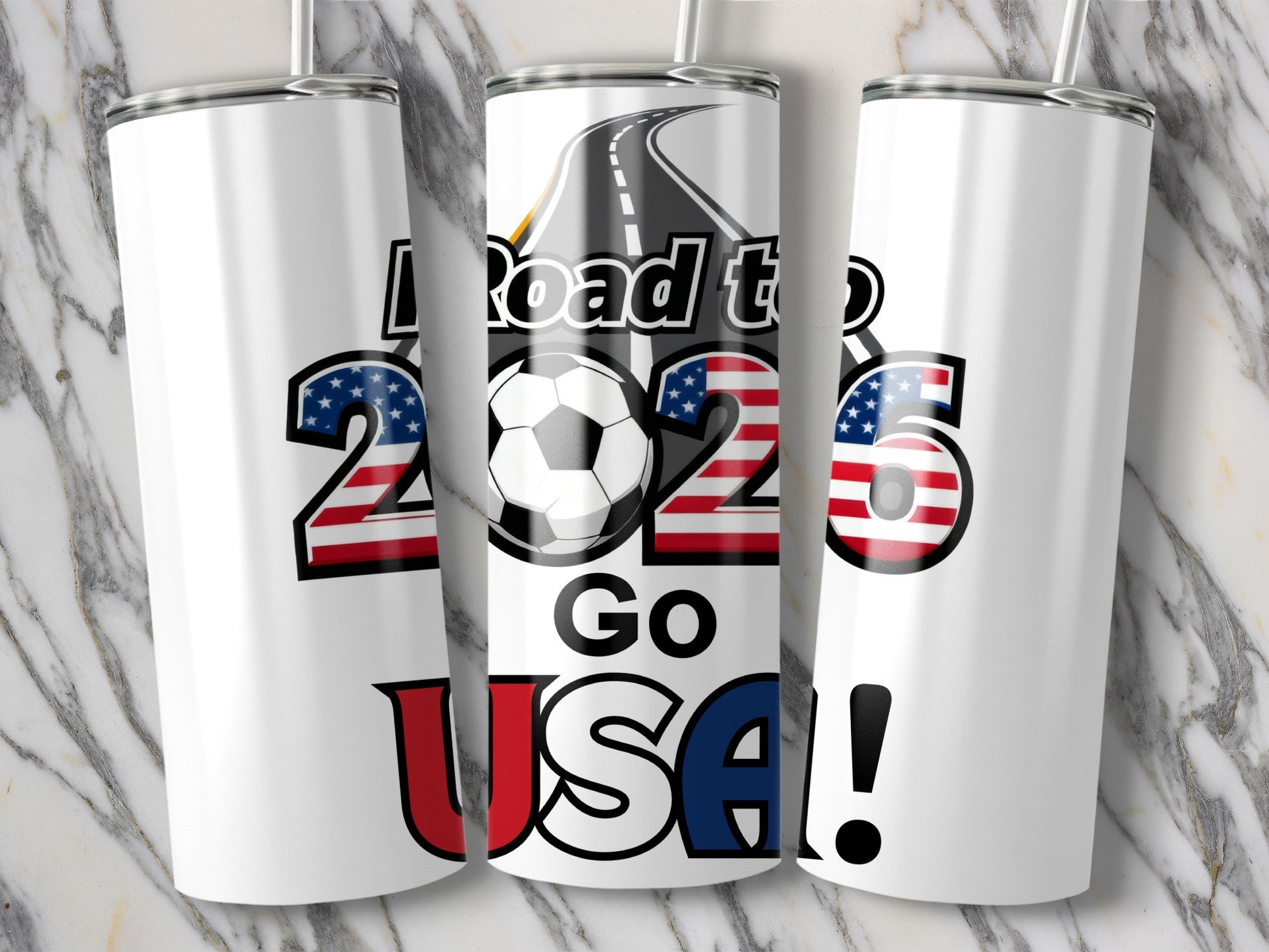 Road to 2026 Go USA Soccer Team Support Tumbler