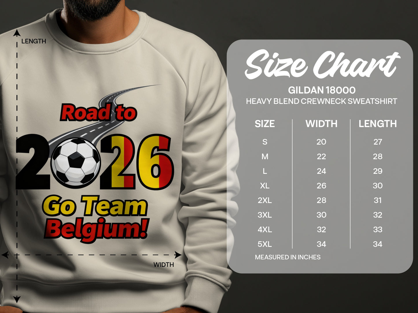 Road to 2026 Go Team Belgium crewneck sweatshirt