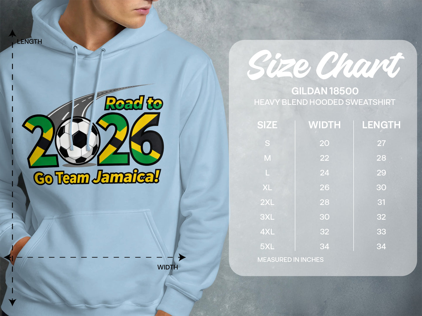 Road to 2026 Go Team Jamaica hooded sweatshirt