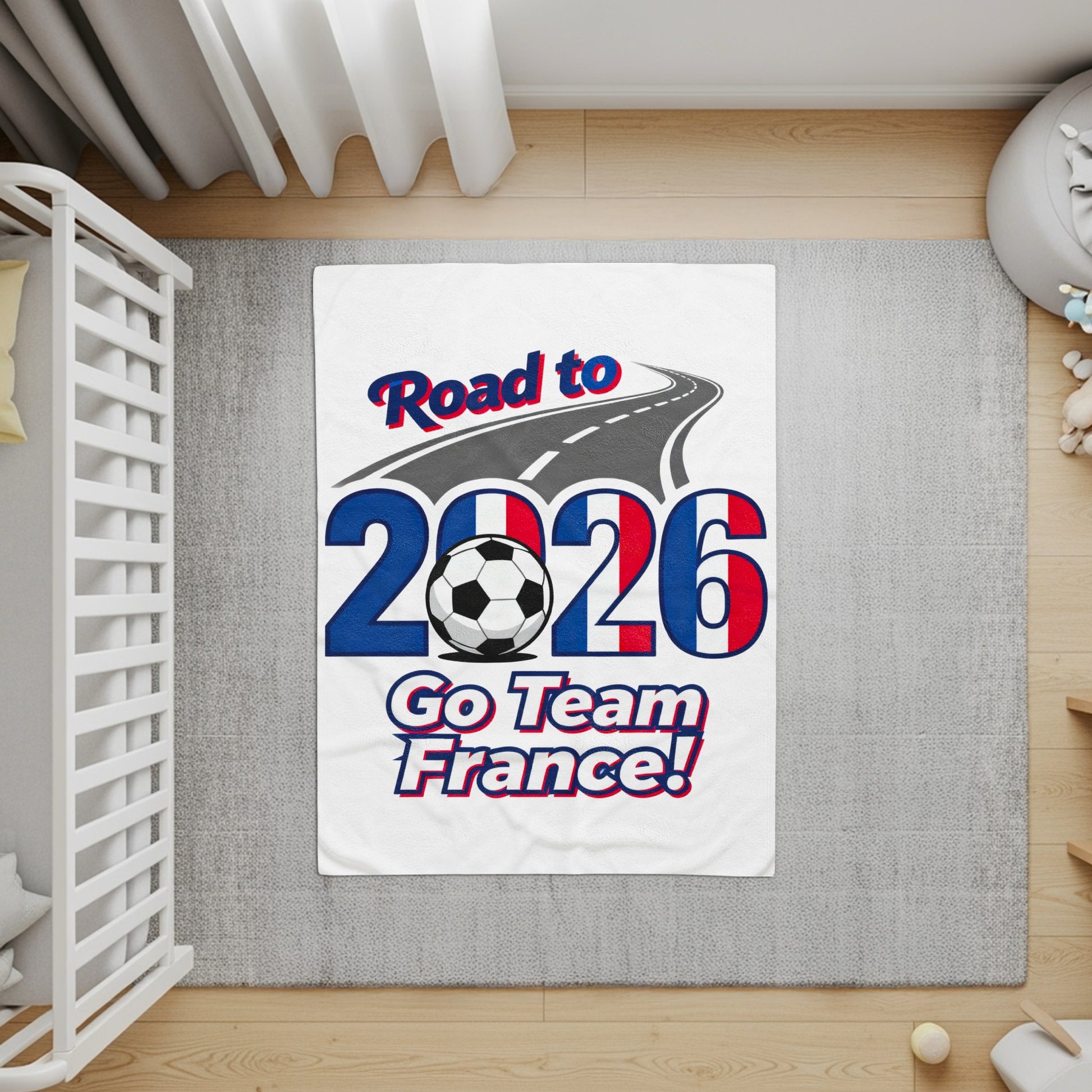 Road to 2026 Go Team France Soccer Baby Blanket
