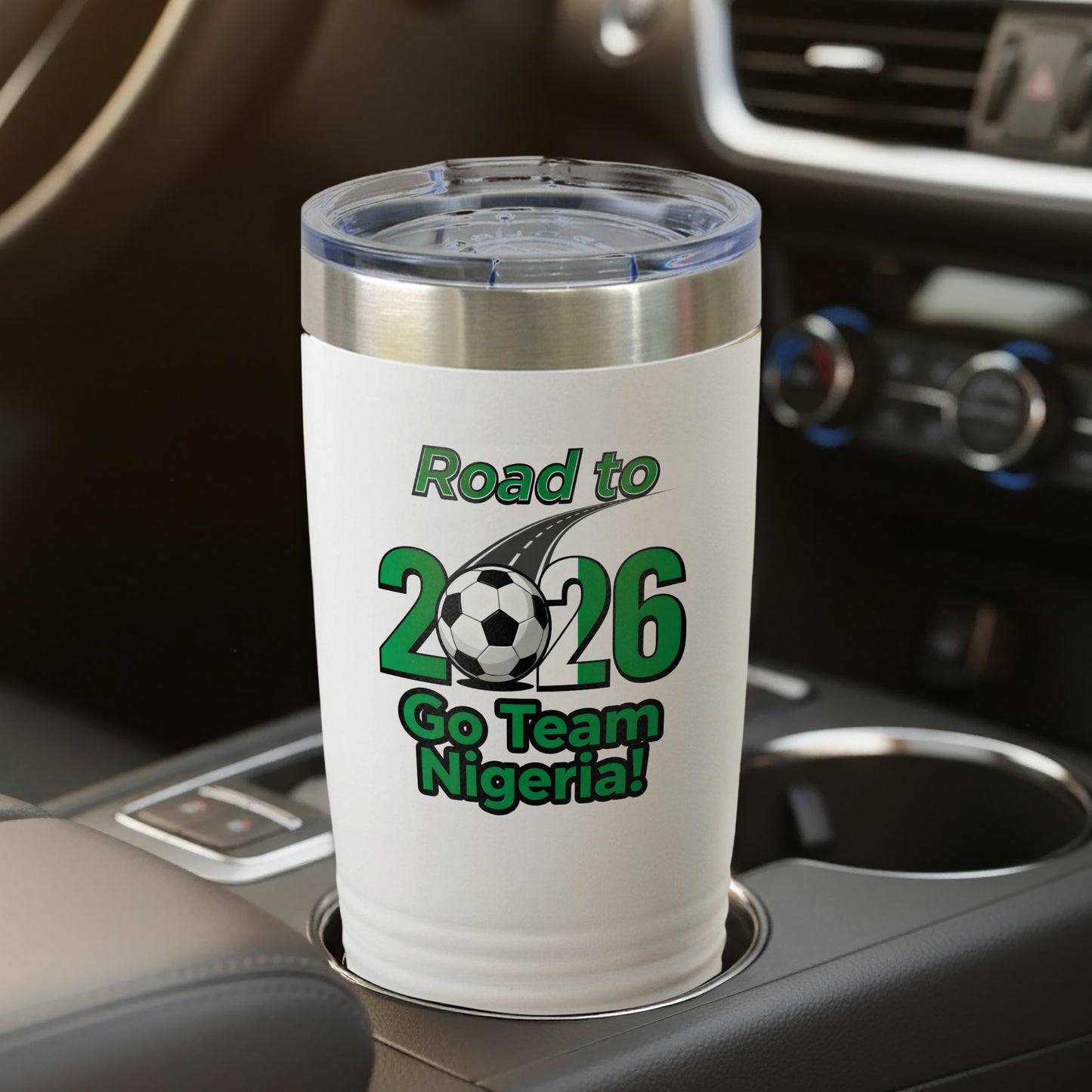 Road to 2026 Go Team Nigeria travel mug