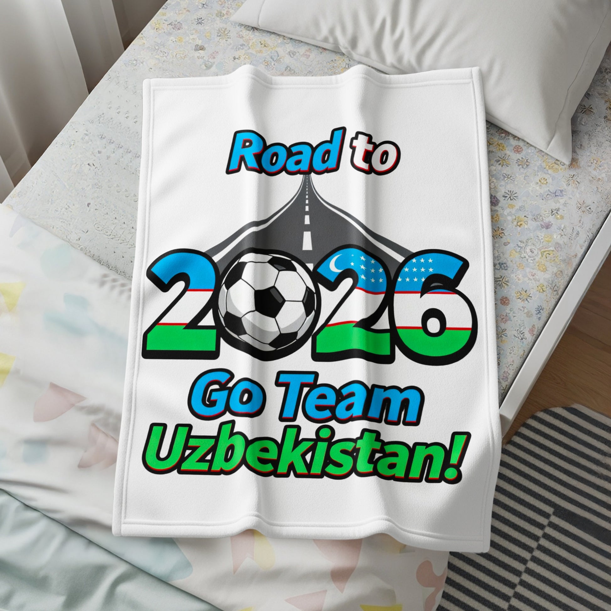 Road to 2026 Go Team Uzbekistan Throw Blanket
