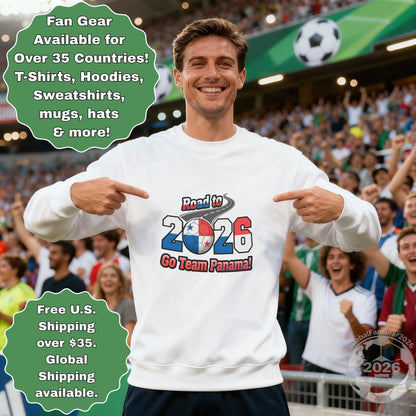 Road to 2026 Go Team Panama Fan Gear Tees Hoodies Hats