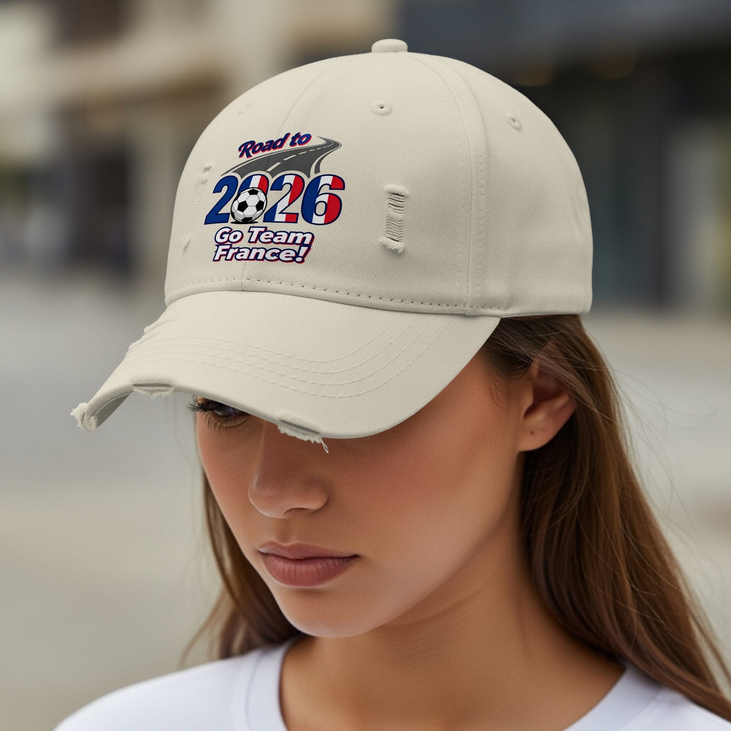 Road to 2026 Go Team France Distressed Hat