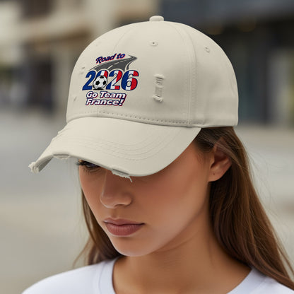 Road to 2026 Go Team France Distressed Hat