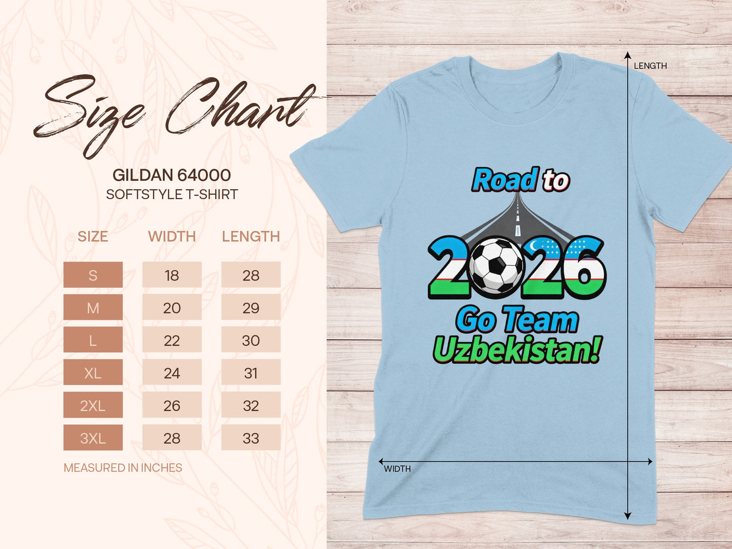 Road to 2026 Go Team Uzbekistan T-shirt