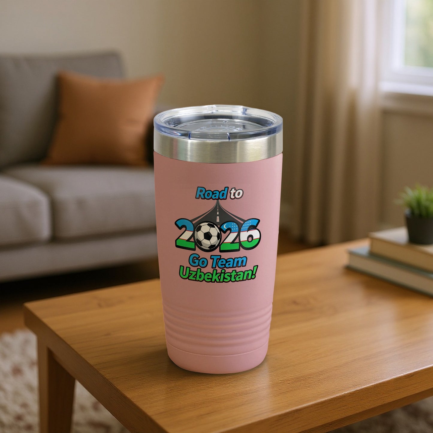 Road to 2026 Go Team Uzbekistan travel mug