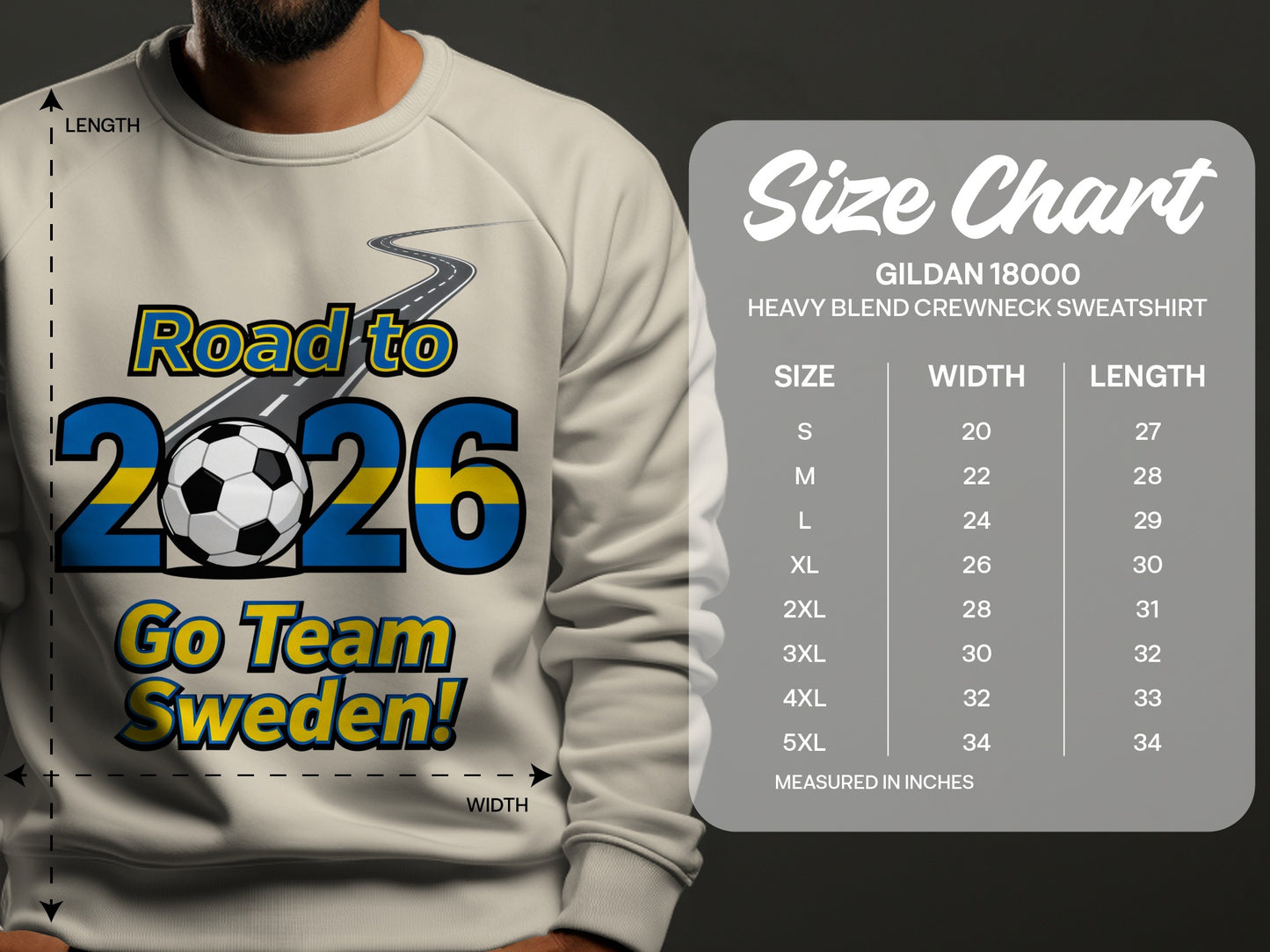 Road to 2026 Go Team Sweden Crewneck Sweatshirt