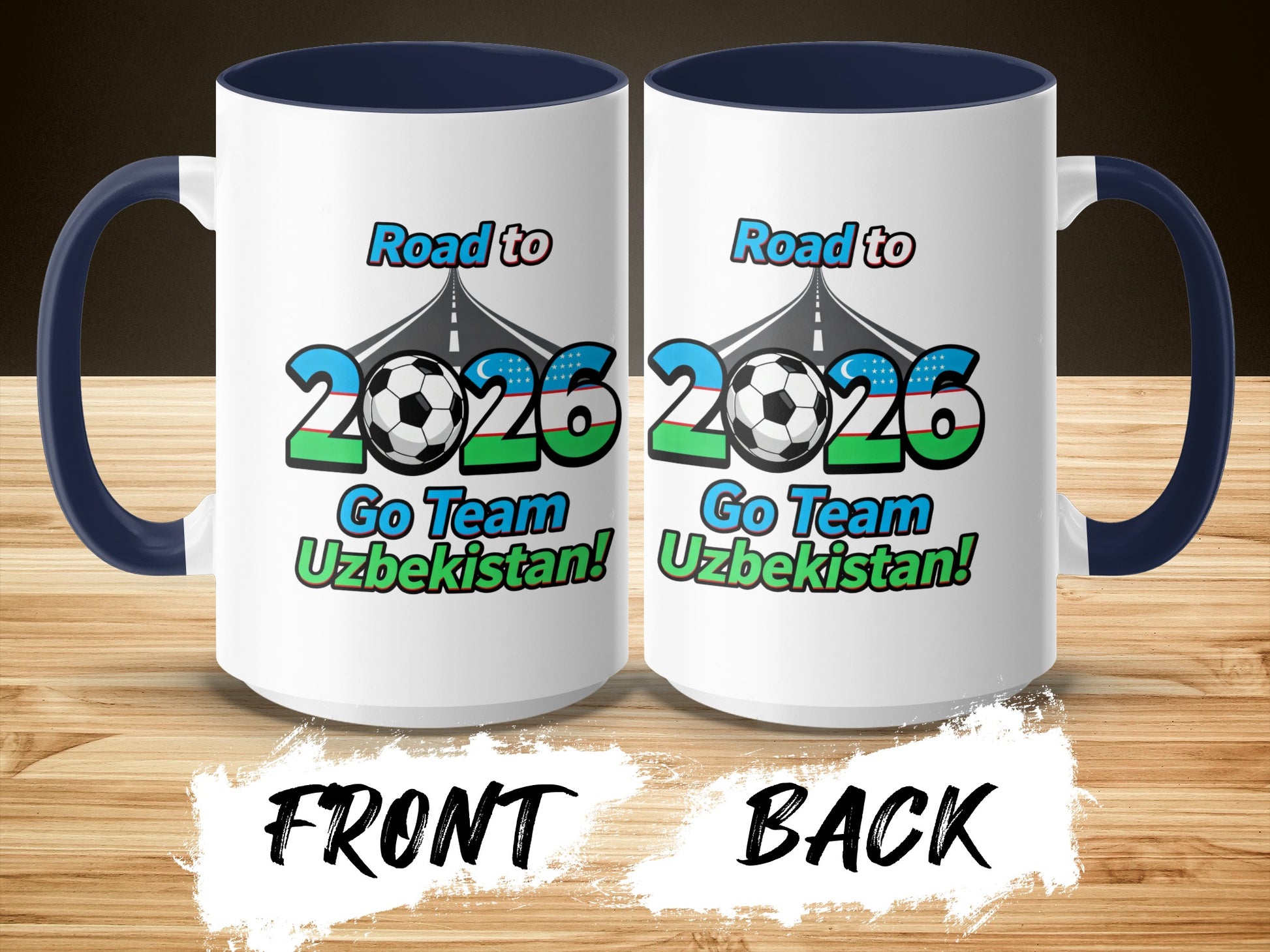 Road to 2026 Go Team Uzbekistan Soccer Mug