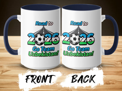 Road to 2026 Go Team Uzbekistan Soccer Mug