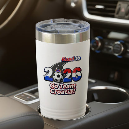 Go Team Croatia Road to 2026 travel mug