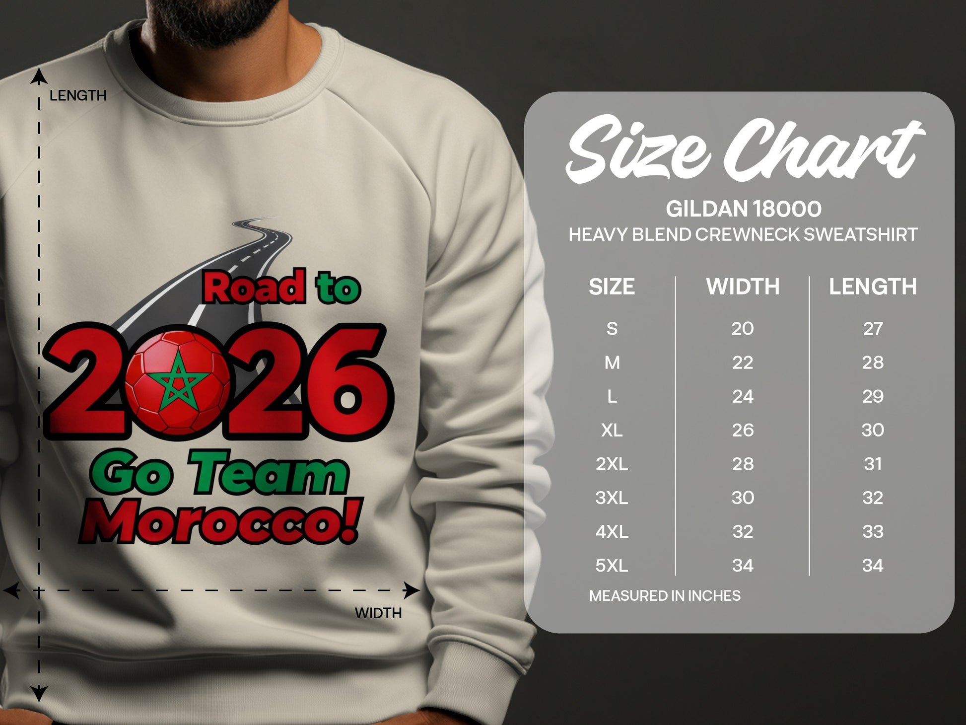 Road to 2026 Go Team Morocco Crewneck Sweatshirt