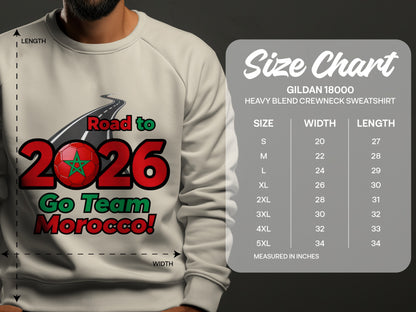 Road to 2026 Go Team Morocco Crewneck Sweatshirt