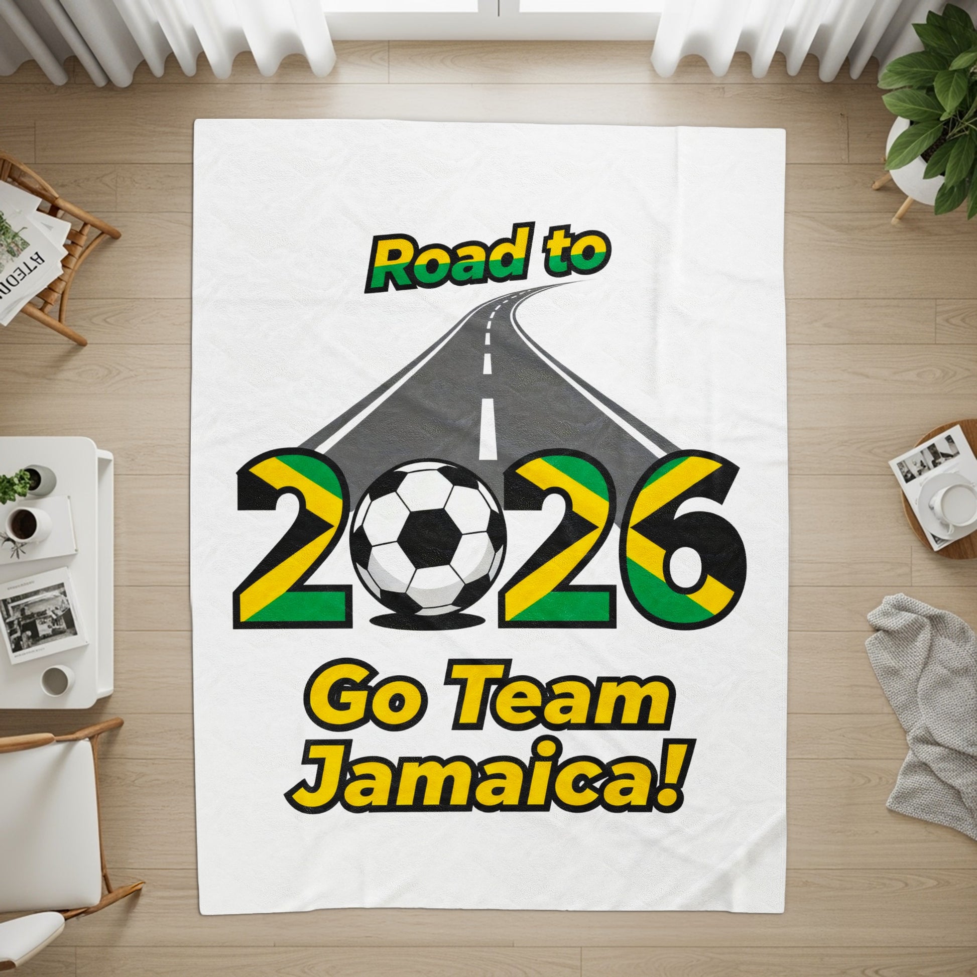 Road to 2026 Go Team Jamaica Sports Rug