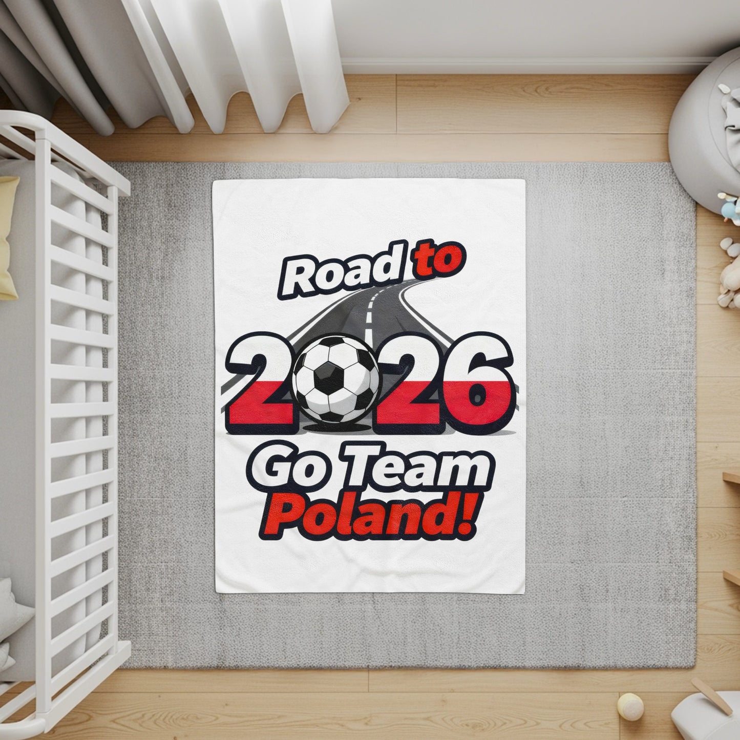 Road to 2026 Go Team Poland football blanket