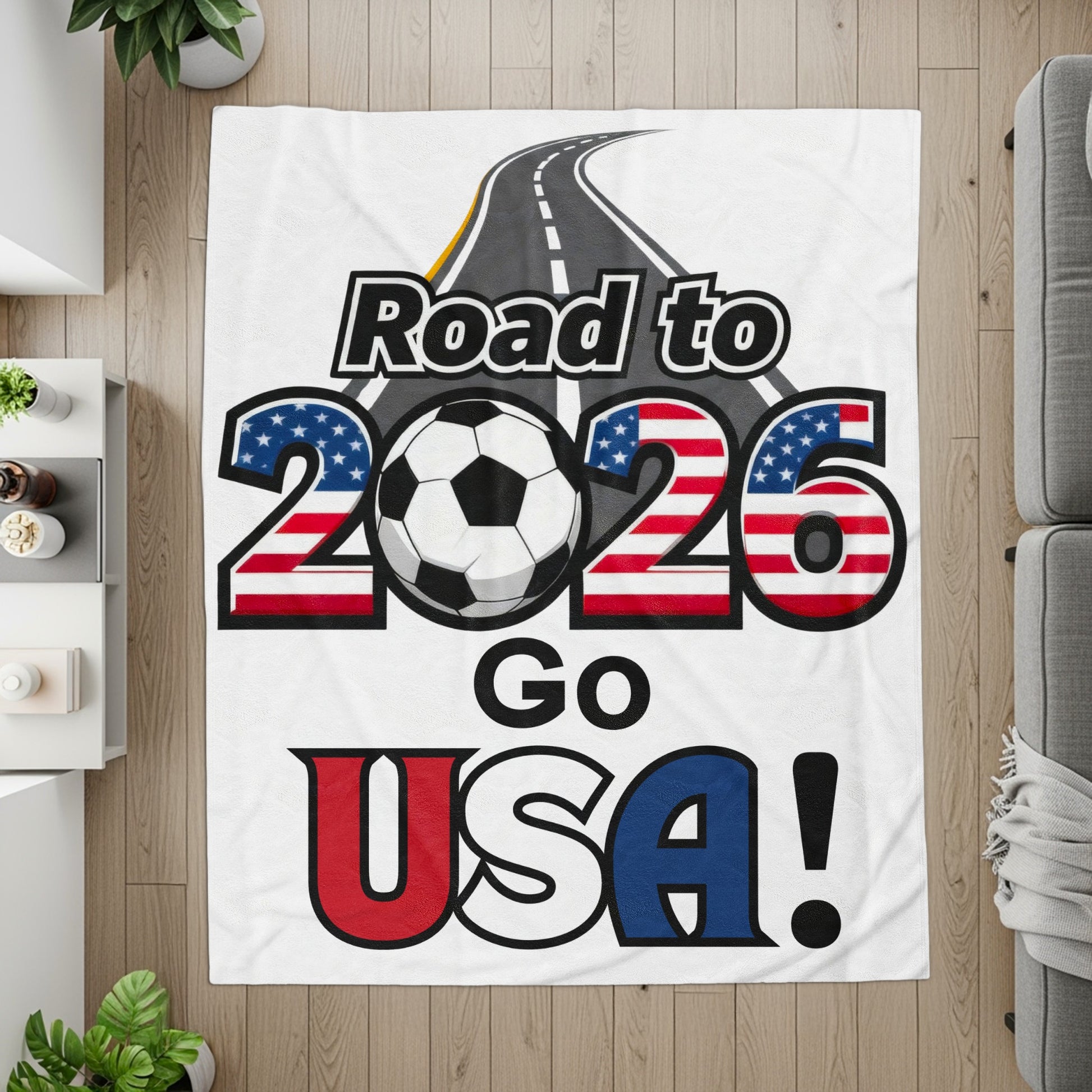 Road to 2026 Go USA soccer blanket product