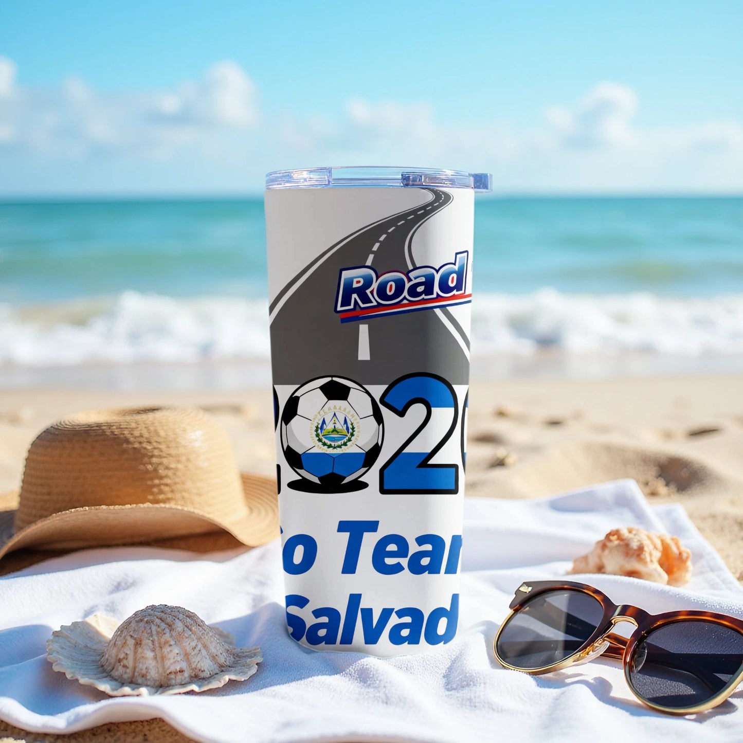 Road 2023 El Salvador Soccer Team Tumbler
