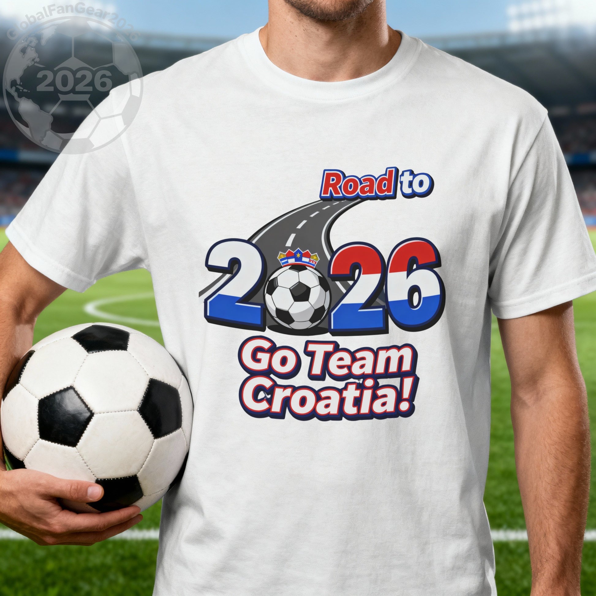 Road to 2026 Go Team Croatia soccer fan tee