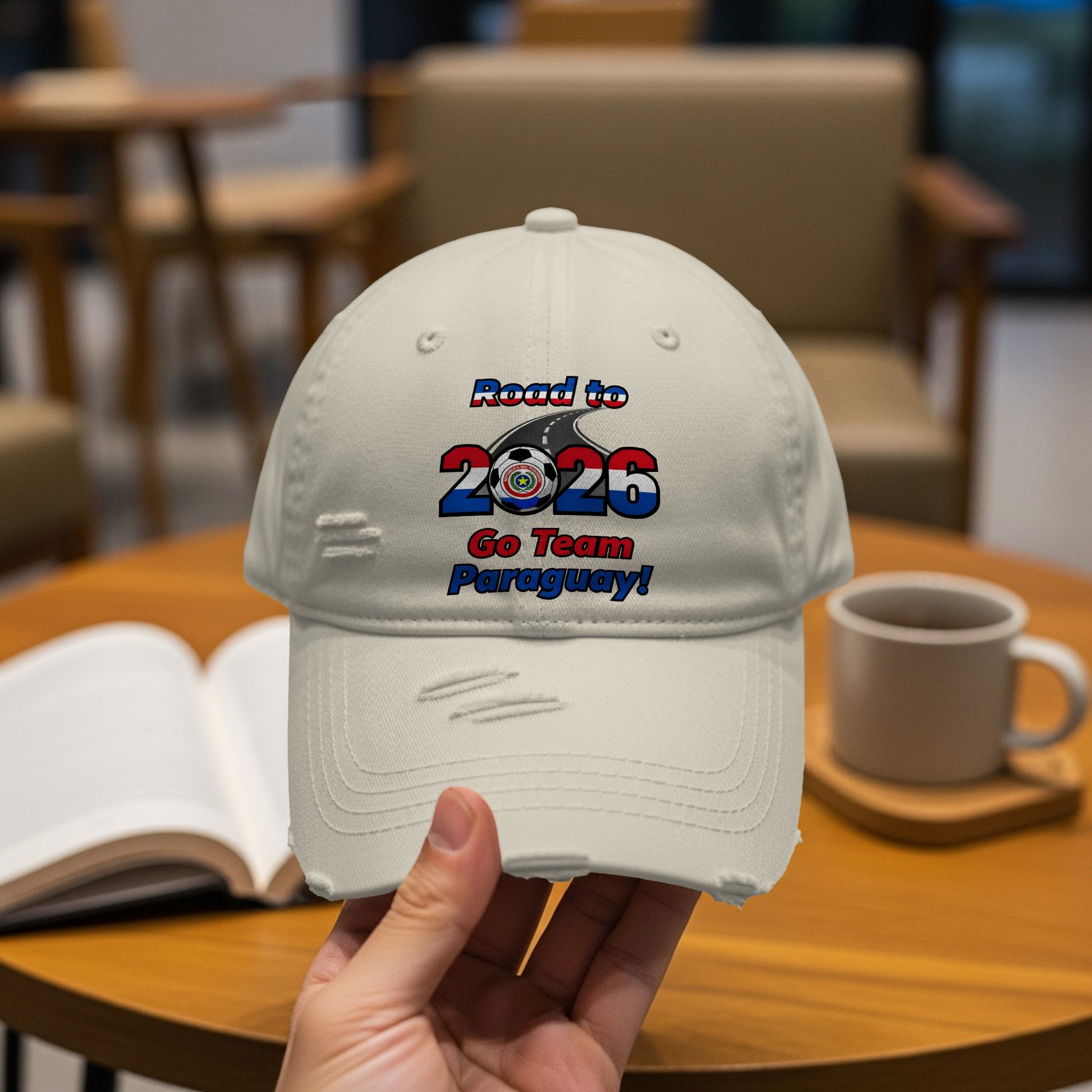 Road to 2026 Go Team Paraguay distressed hat