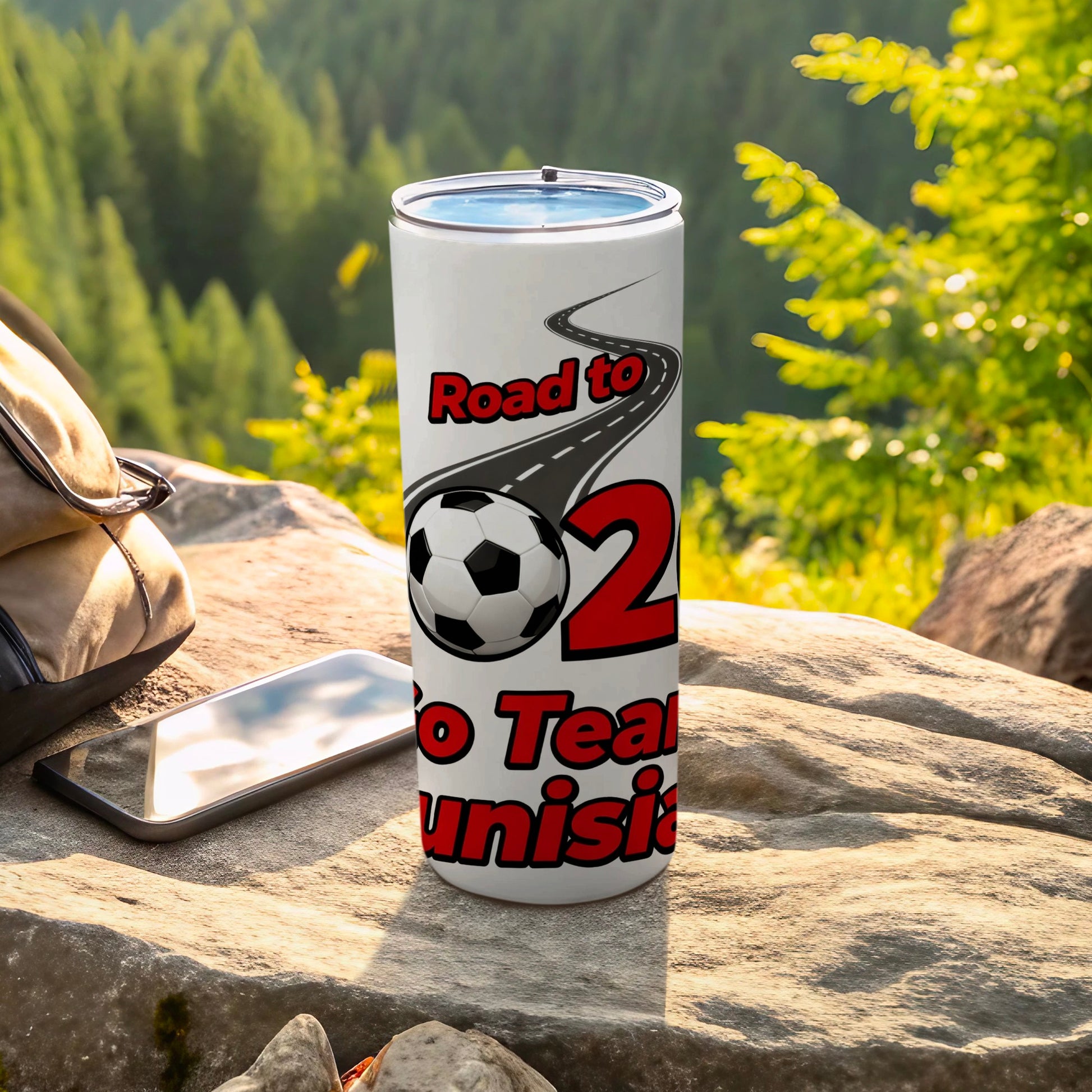Road to 2022 Soccer Team Tunisia Travel Mug