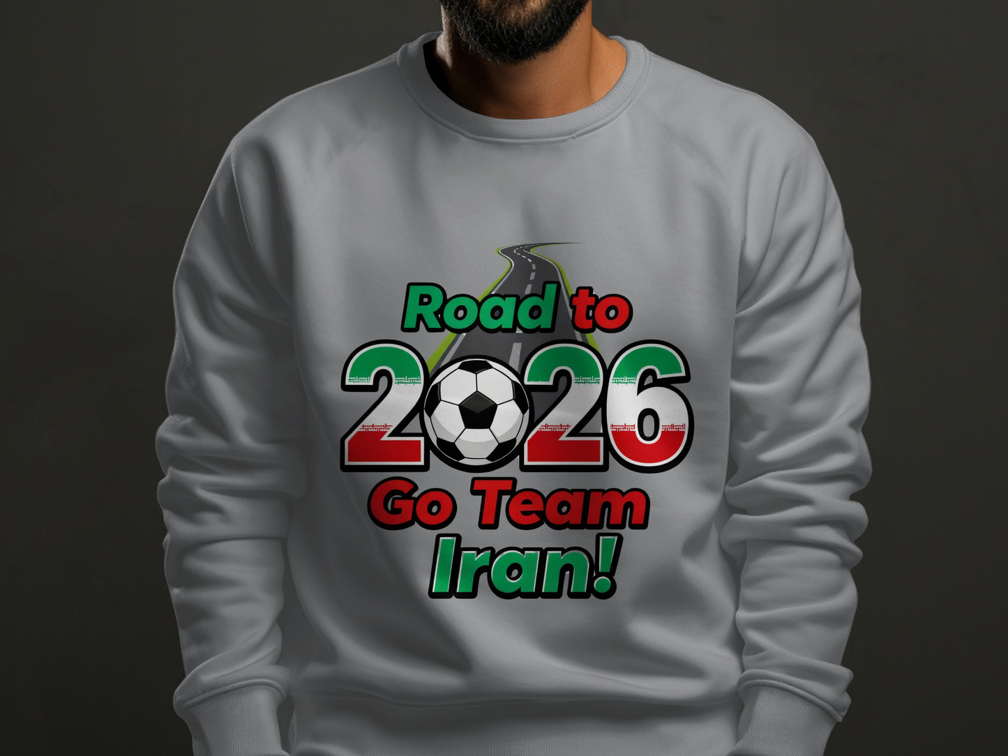 Road to 2026 Go Team Iran Crewneck Sweater