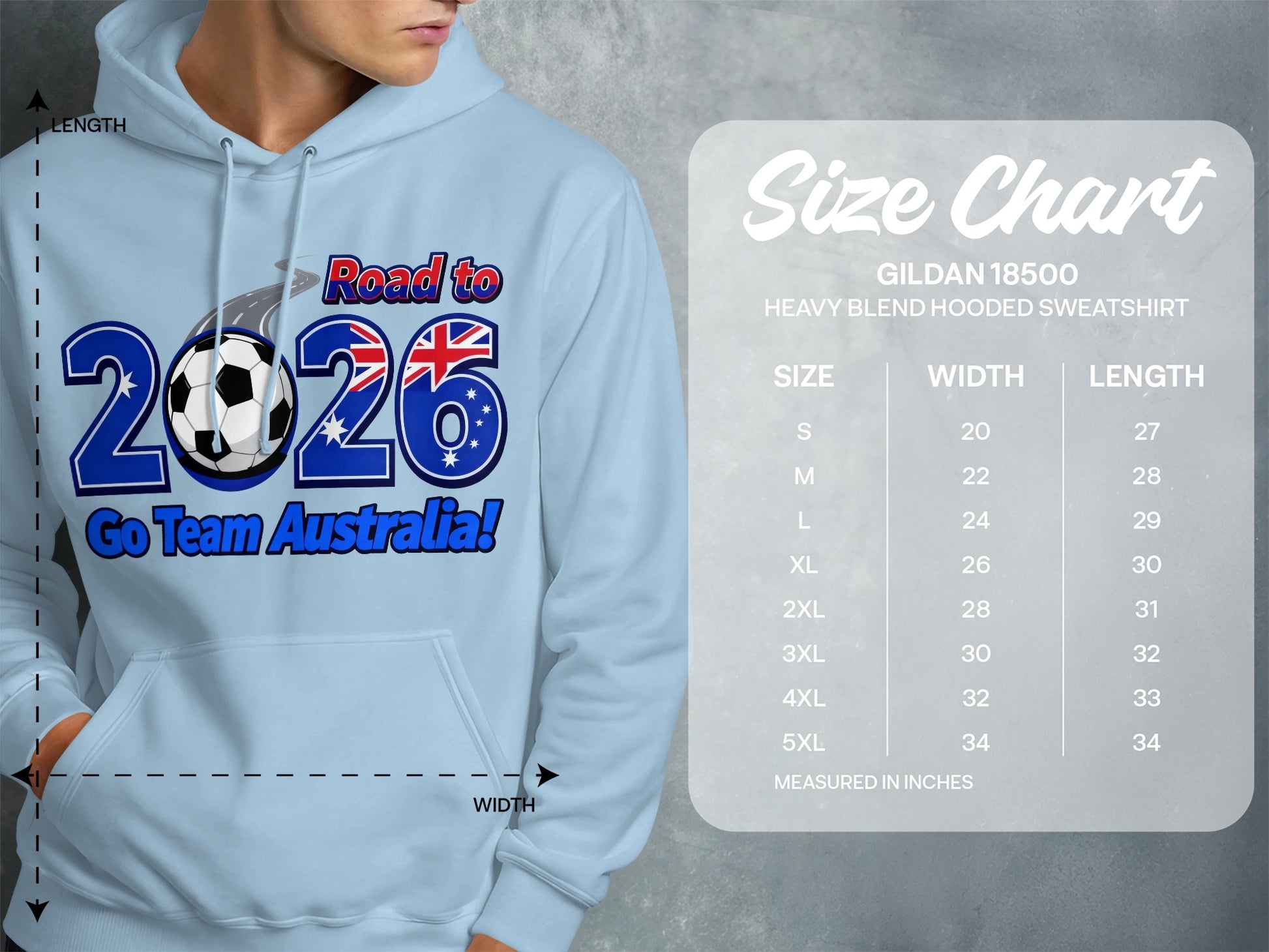 Road to 2026 Go Team Australia hooded sweatshirt