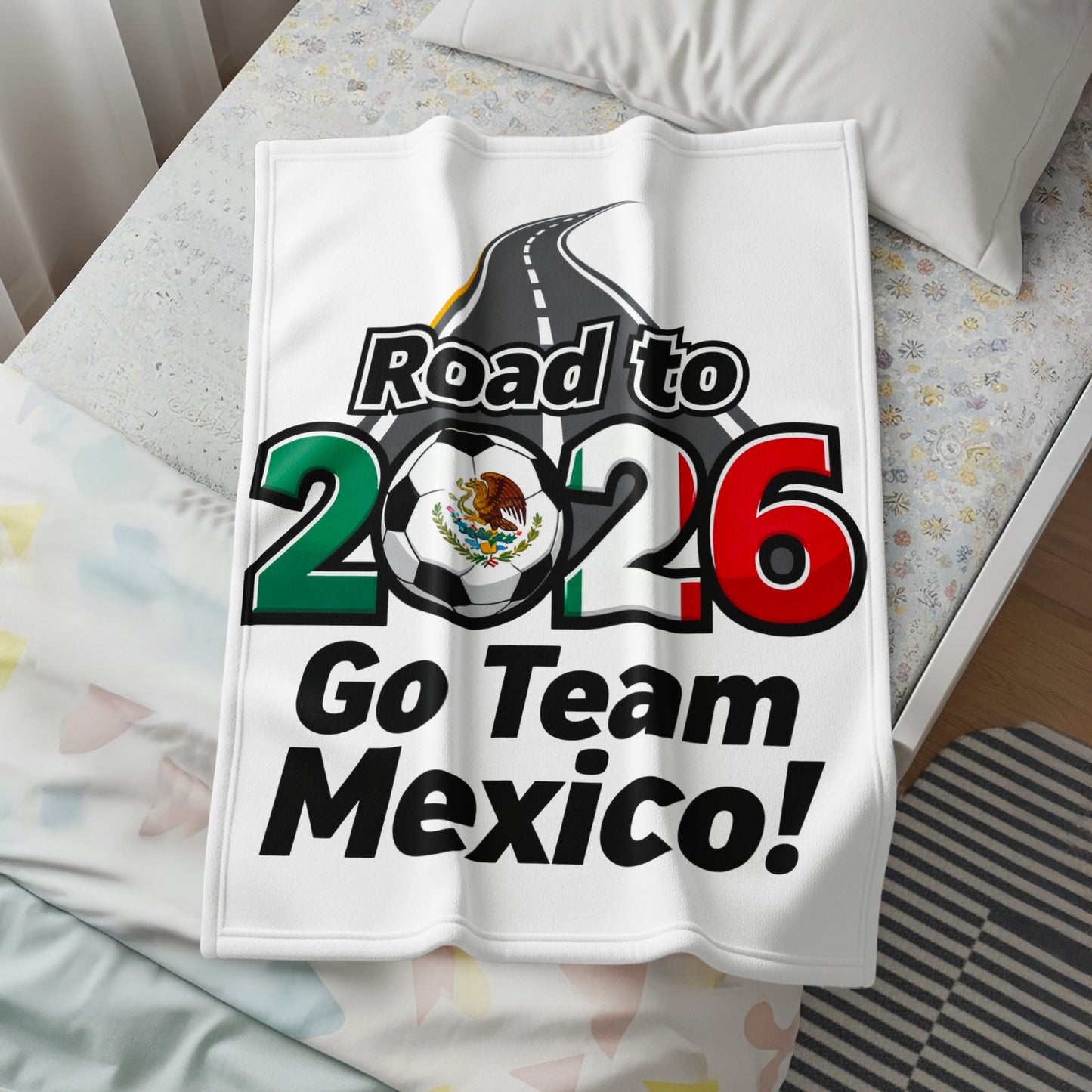 Road to 2026 Go Team Mexico Soccer Enthusiast Blanket