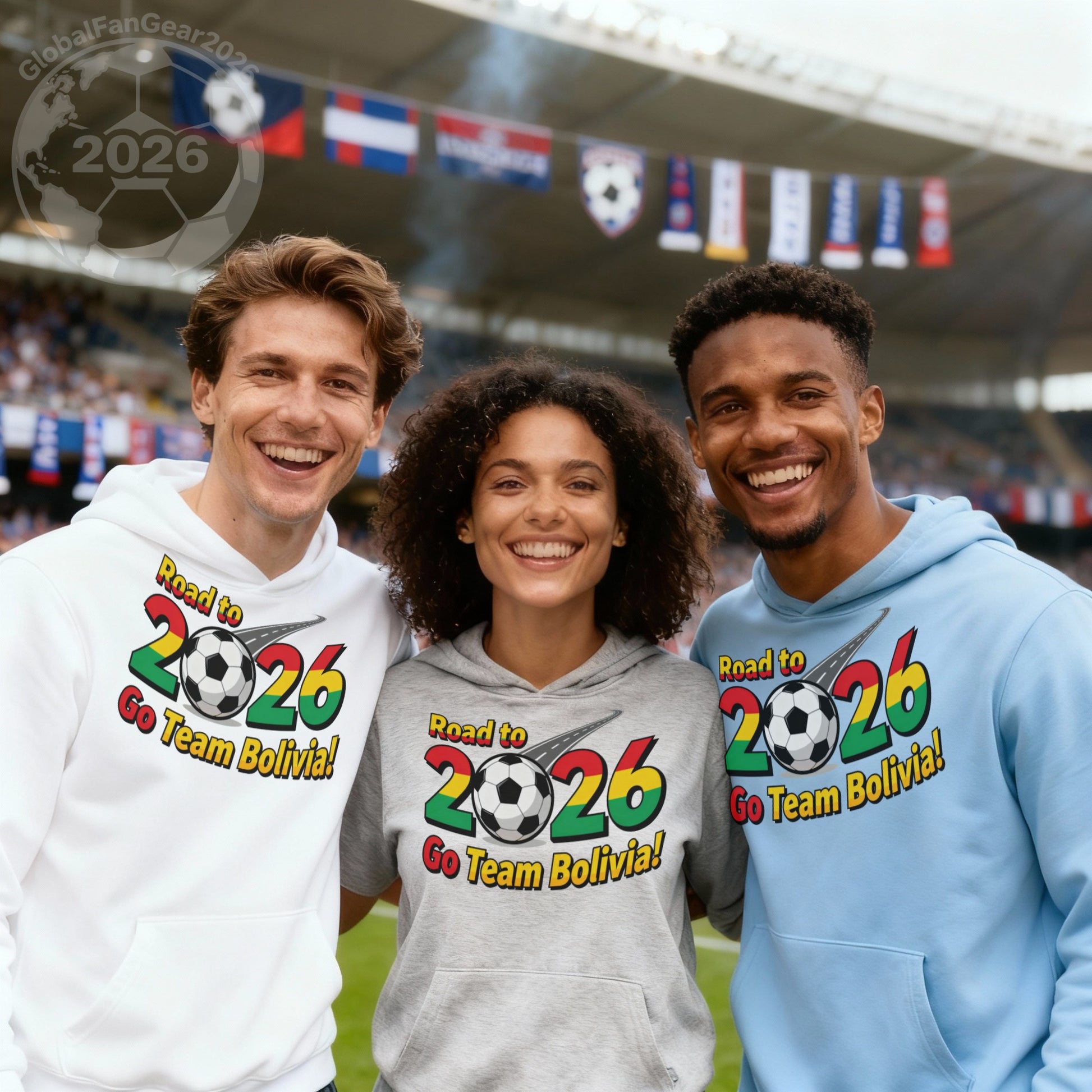 Road to 2026 Go Team Bolivia Soccer Hoodie