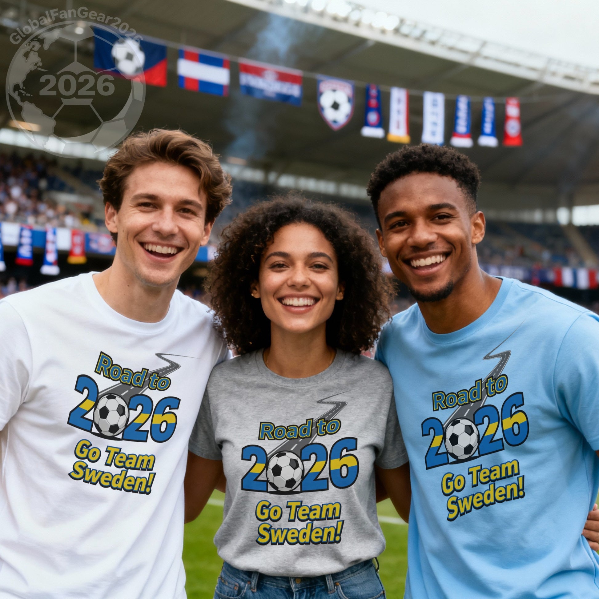 Road to 2026 Go Team Sweden Fan Gear Shirts