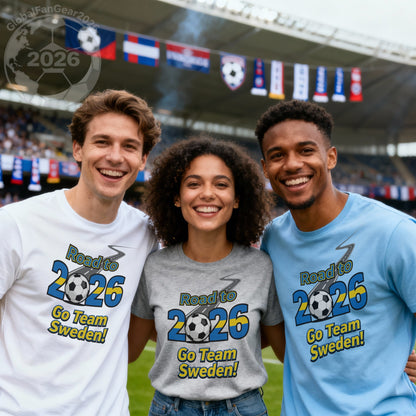 Road to 2026 Go Team Sweden Fan Gear Shirts