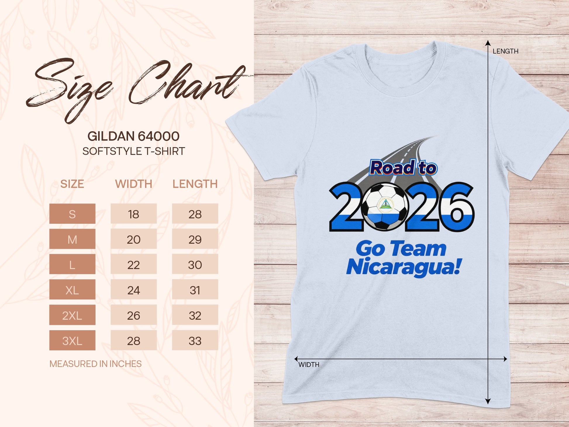 Road to 2026 Go Team Nicaragua! t-shirt