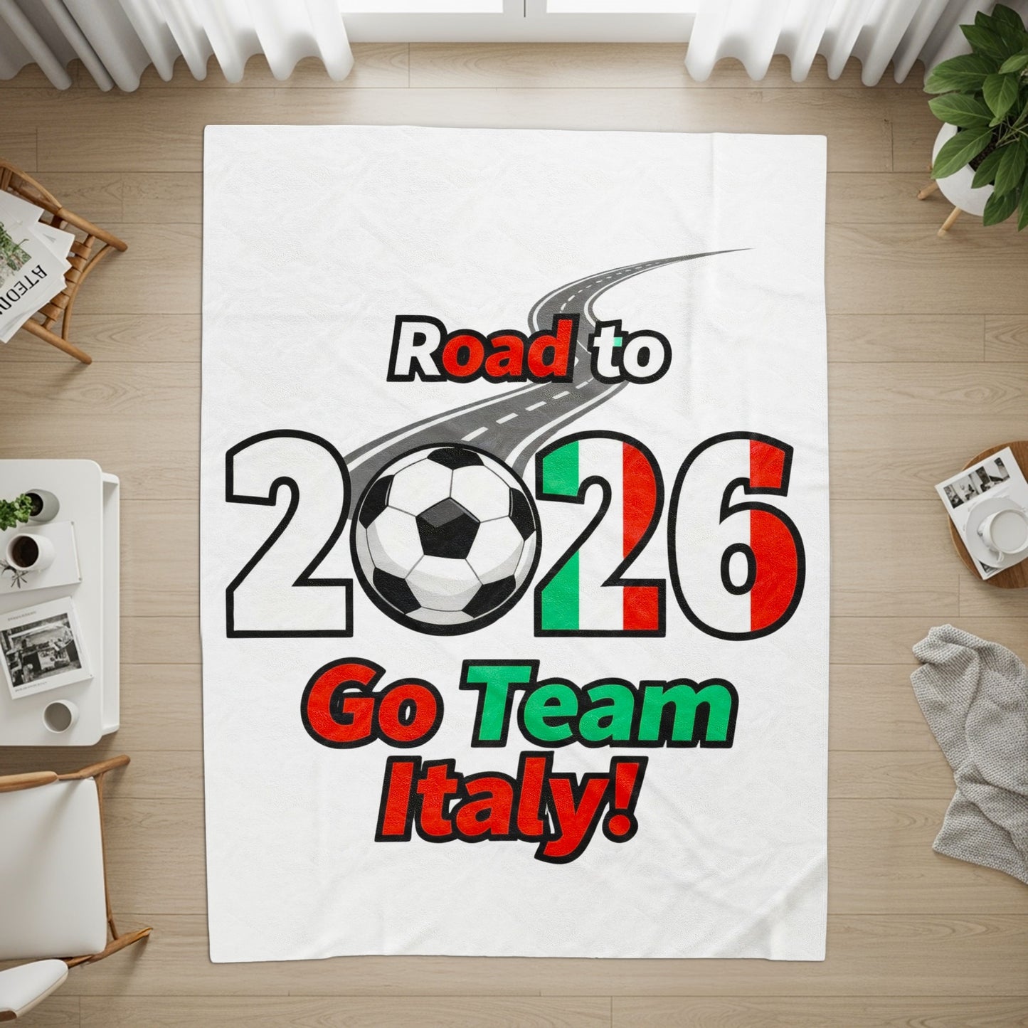 Road to 2026 Go Team Italy Soccer Enthusiast Mat