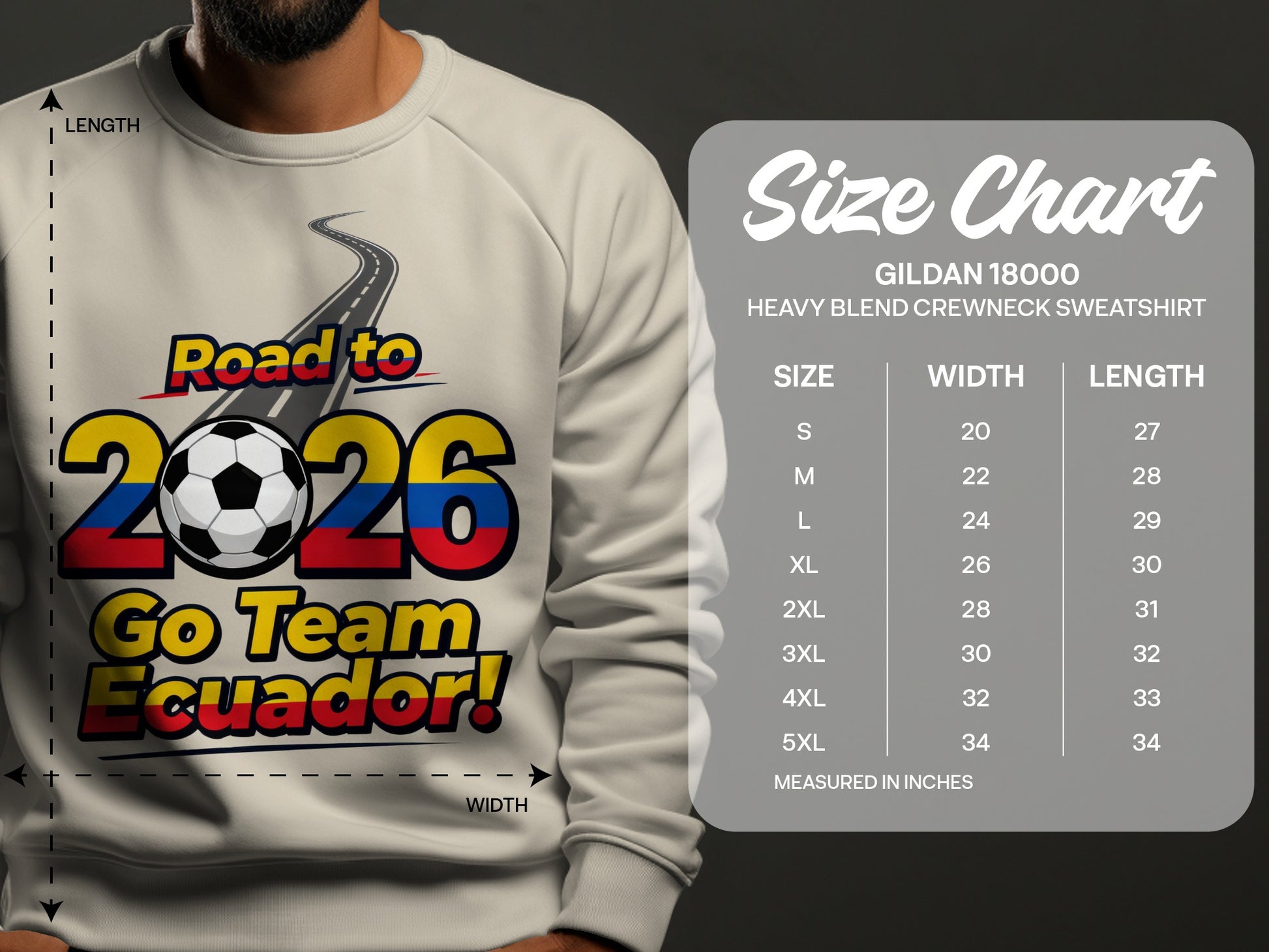 Road to 2026 Go Team Ecuador crewneck sweatshirt