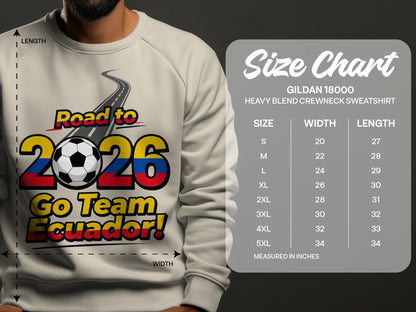 Road to 2026 Go Team Ecuador crewneck sweatshirt