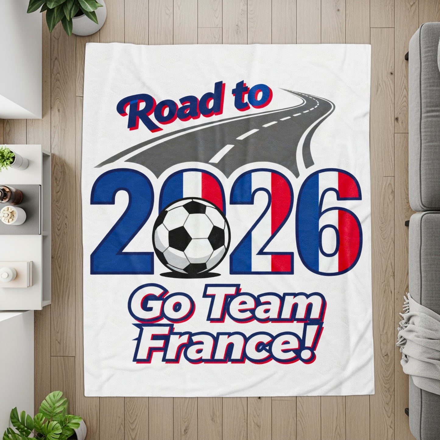 Road to 2026 Go Team France Throw Blanket