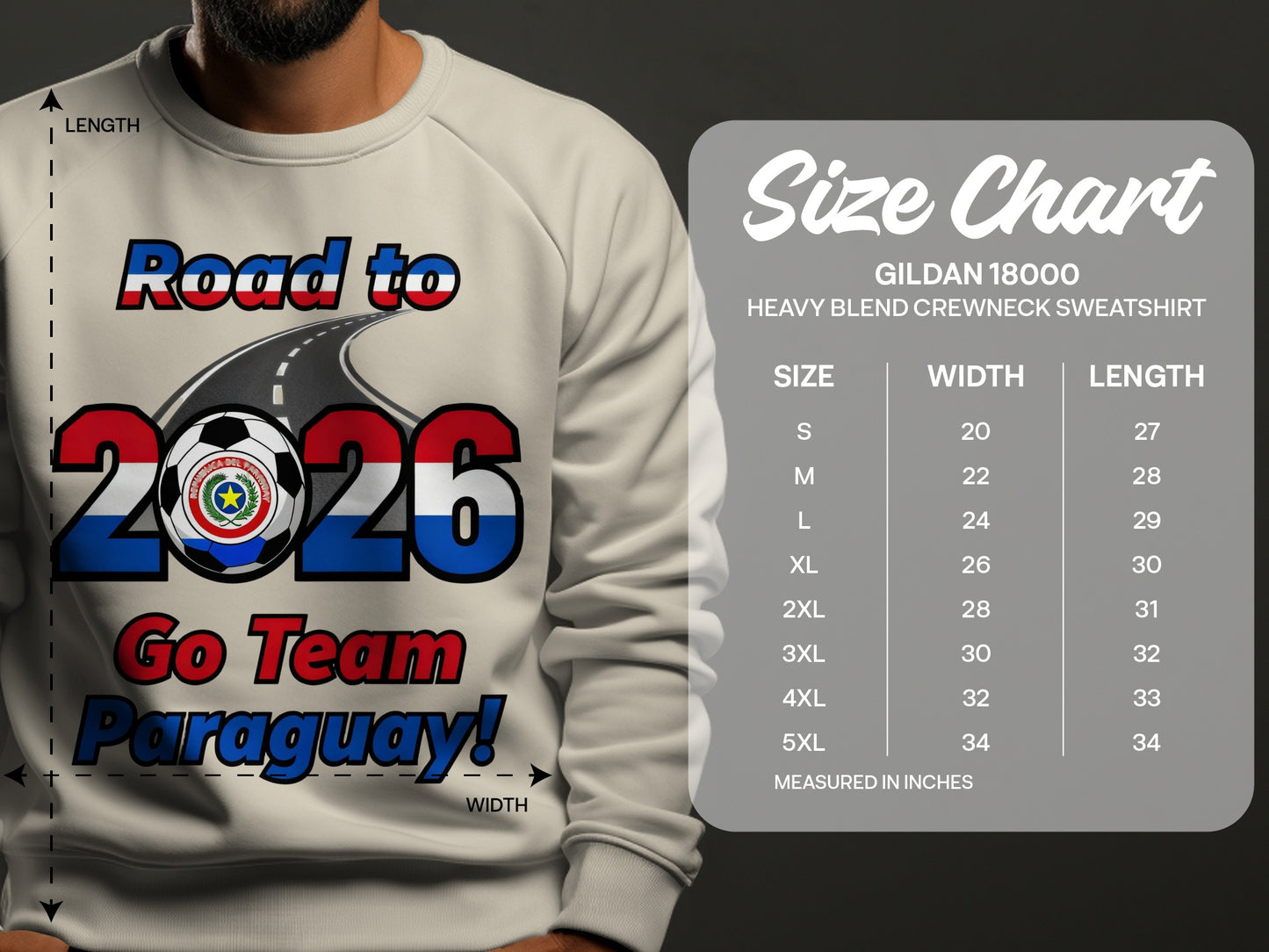 Road to 2026 Go Team Paraguay Crewneck Sweatshirt