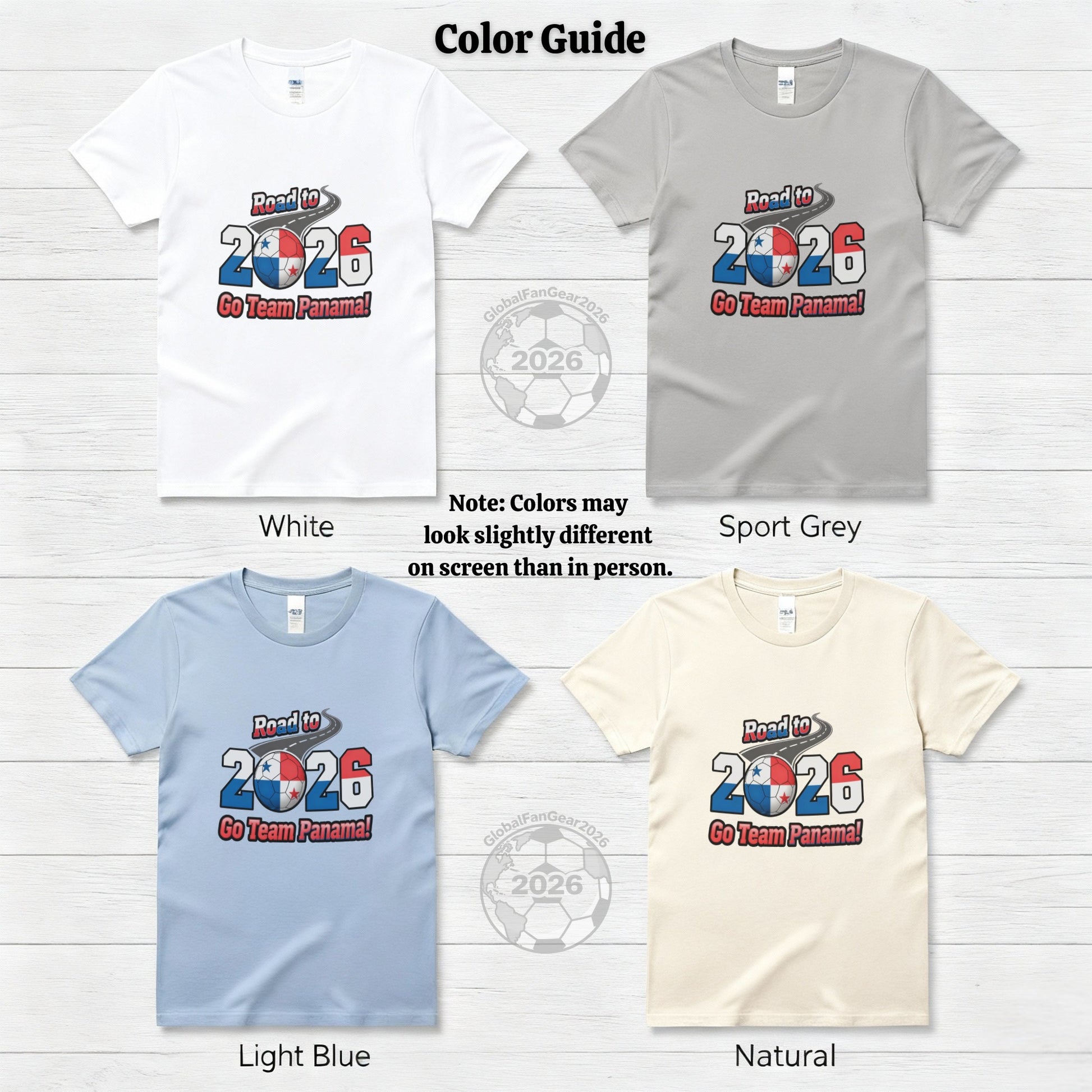 Road to 2026 Go Team Panama Colorful T-shirt