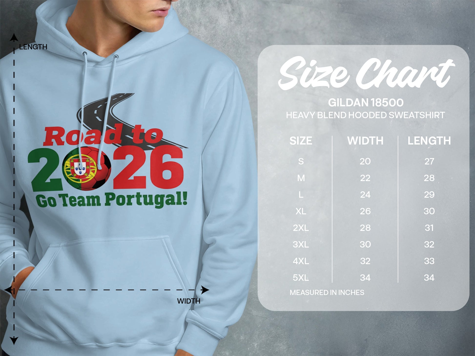 Road to 2026 Go Team Portugal hooded sweatshirt