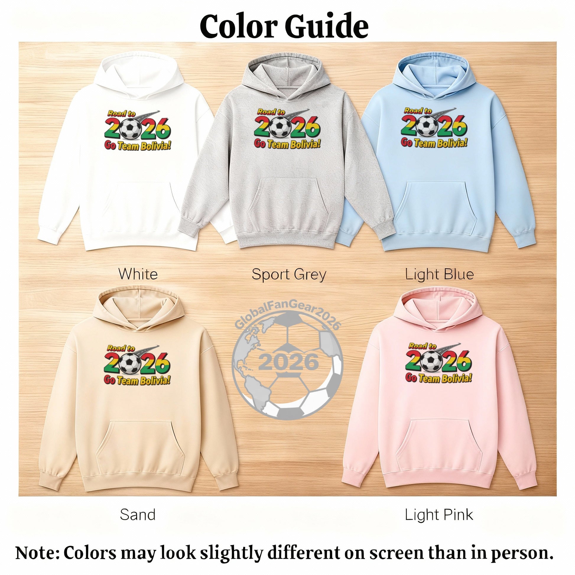 Global Fan Gear 2026 Soccer Hoodie for All Ages