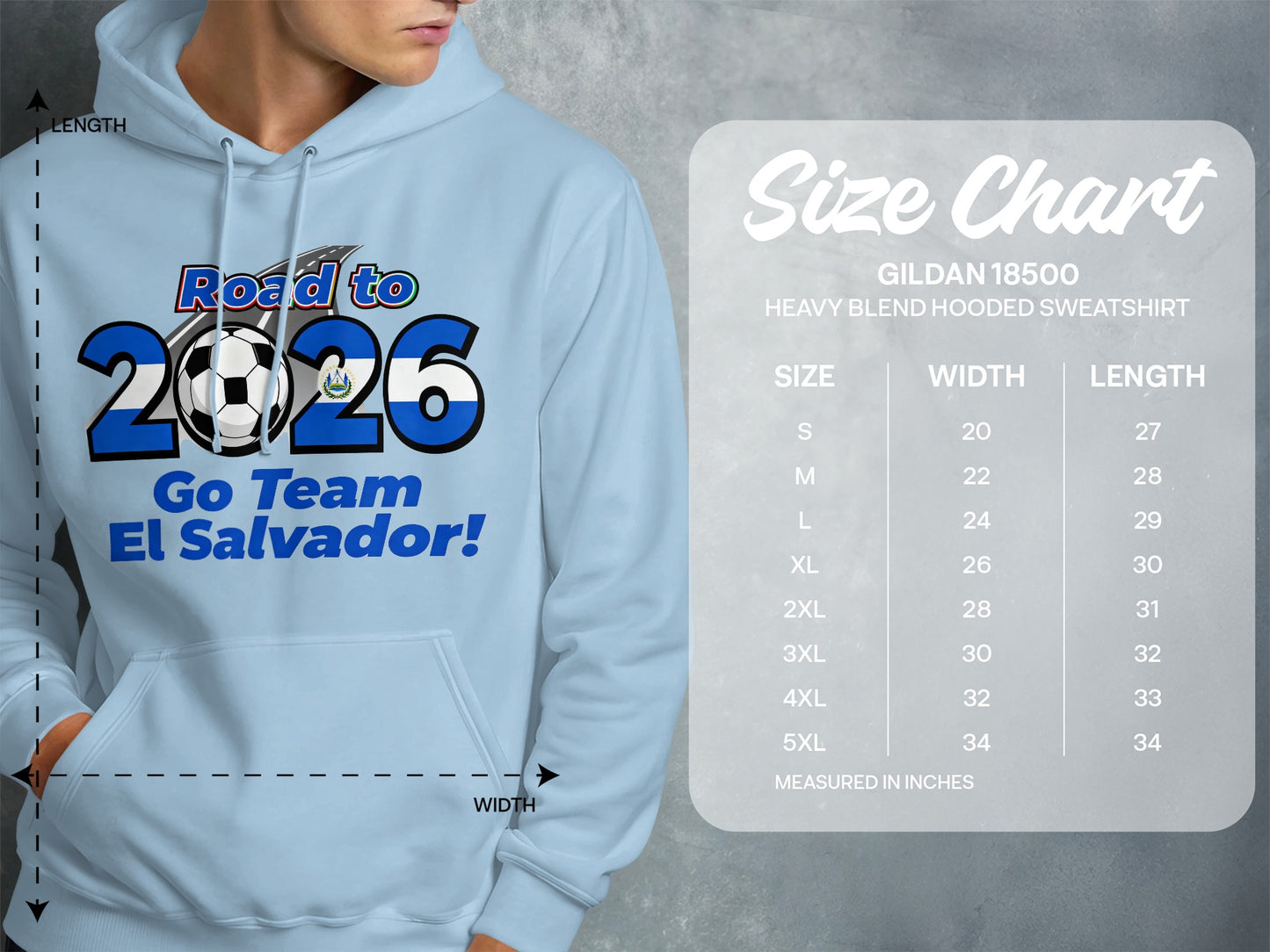 Road to 2026 Go Team El Salvador hooded sweatshirt