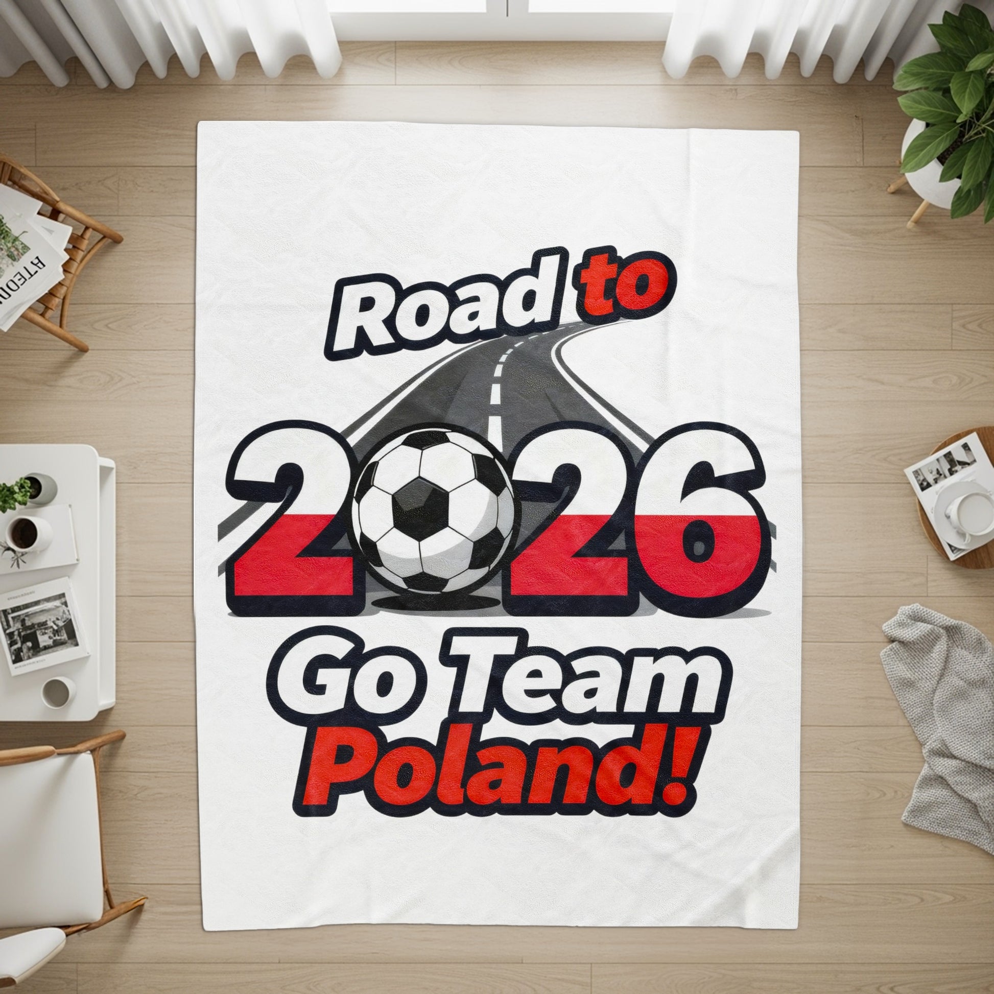 Road to 2026 Go Team Poland Soccer Fan Rug