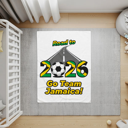 Road to 2026 Go Team Jamaica soccer print blanket